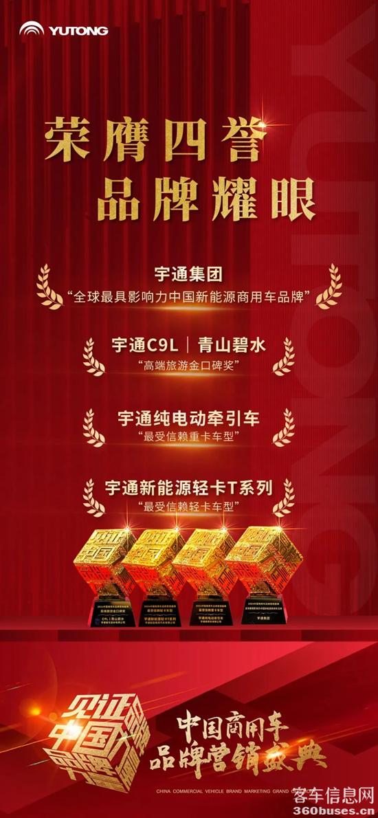 榮譽+4，宇通再攬行業大獎！